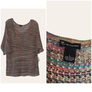 (NEW) New Directions open knit top